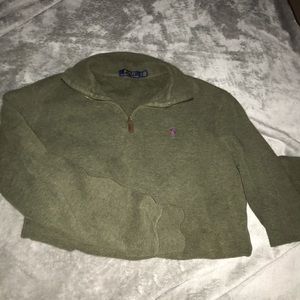 Polo 1/4 zip green